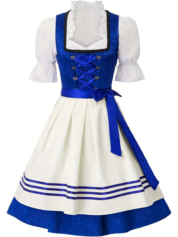 Levoire | Robe Dirndl Moderne pour Femmes - Bleu Bleu