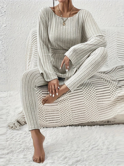 Levoire | Ensemble En Deux Pièces Côtelé Confortable Avec Ceinture