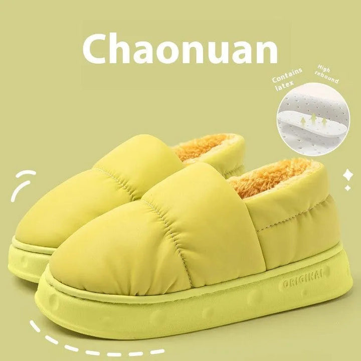 Levoire | Chausson en velours de coton chaud antidérapant Néon Vert