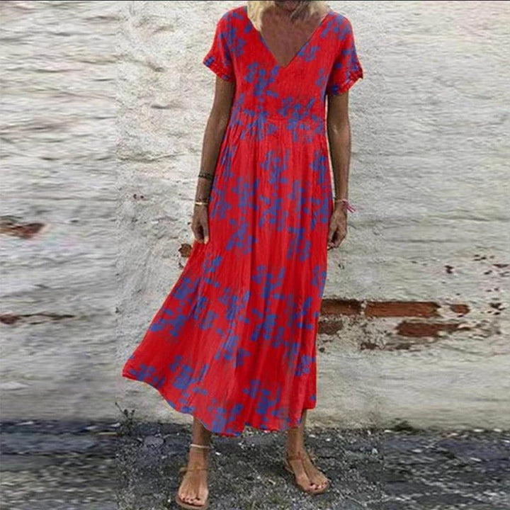 Levoire | Robe Fleurie Avec Une Ambiance Estivale Rot