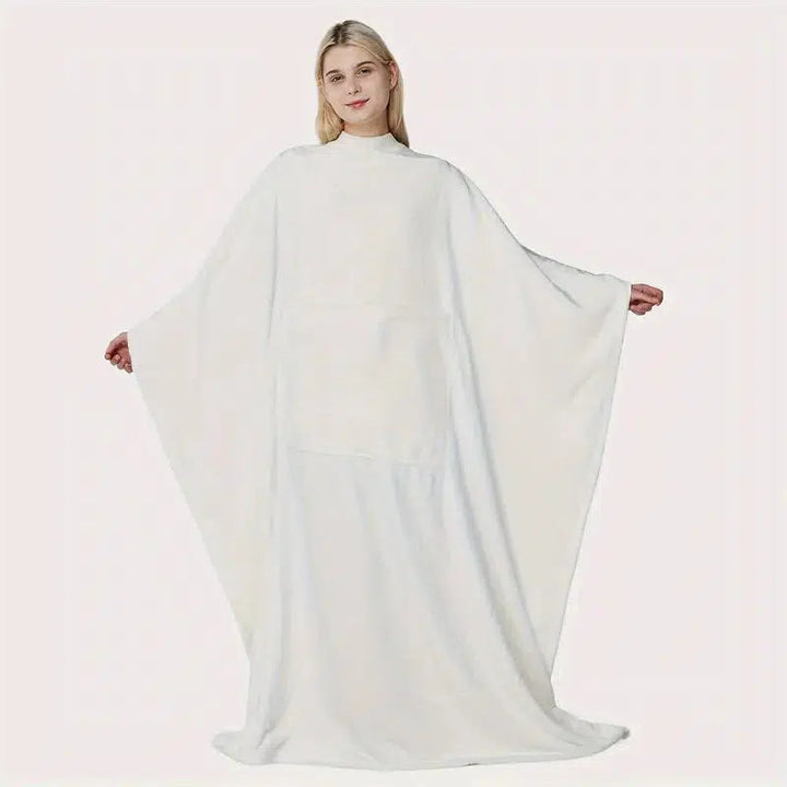 Levoire | Confort Ultime Coussin Couverture avec Grande Poche Blanc