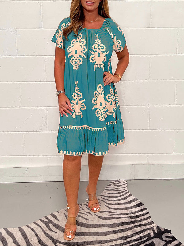 Levoire | Robe Dt Avec Motif Floral Bleu