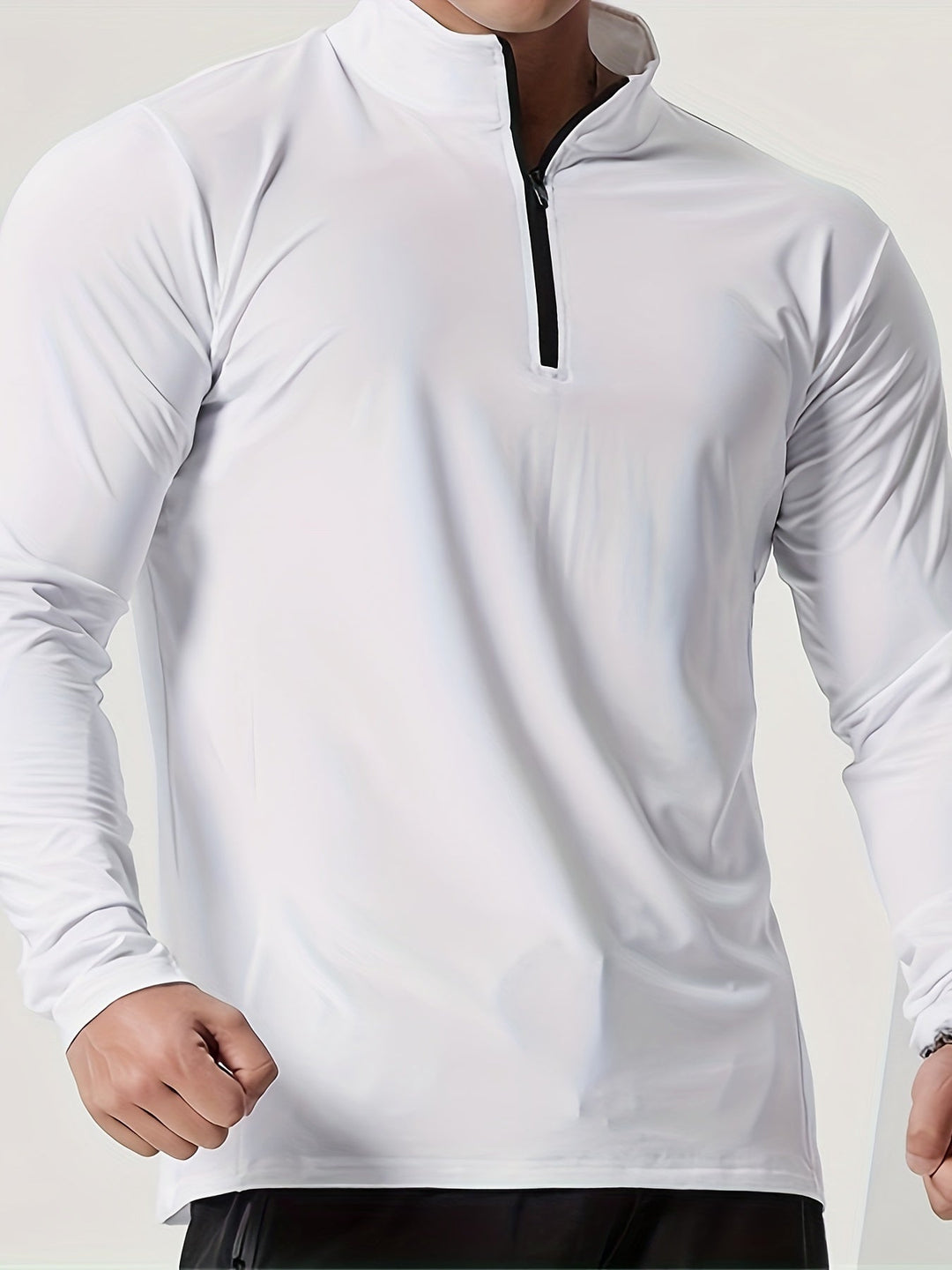 Levoire | Slim Fit Henley Shirt Avec Demi-Zip Et Col Montant