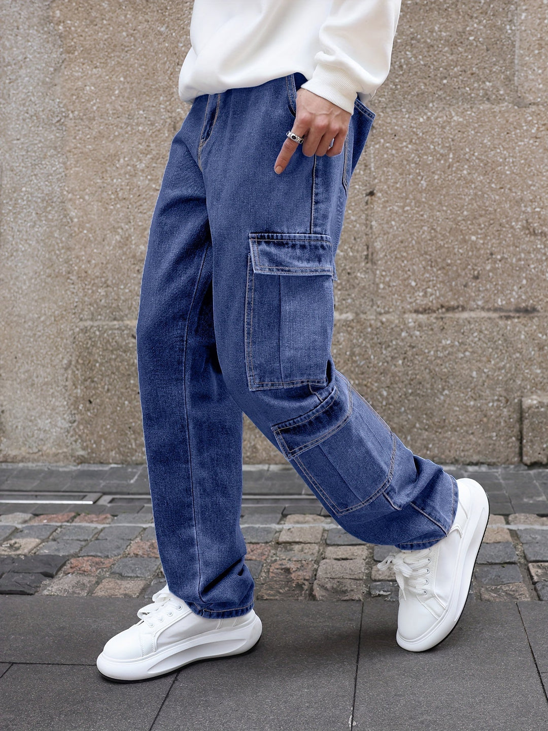 Levoire | Pantalons En Jean Pour Hommes Relaxants Avec Plusieurs Poches