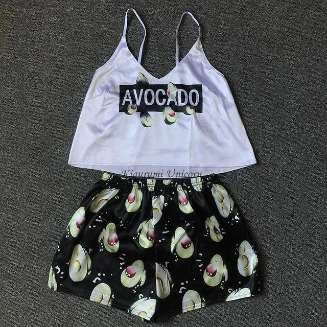 Levoire | Nouvelle sexy pyjama en soie pour femmes à motifs animaliers J