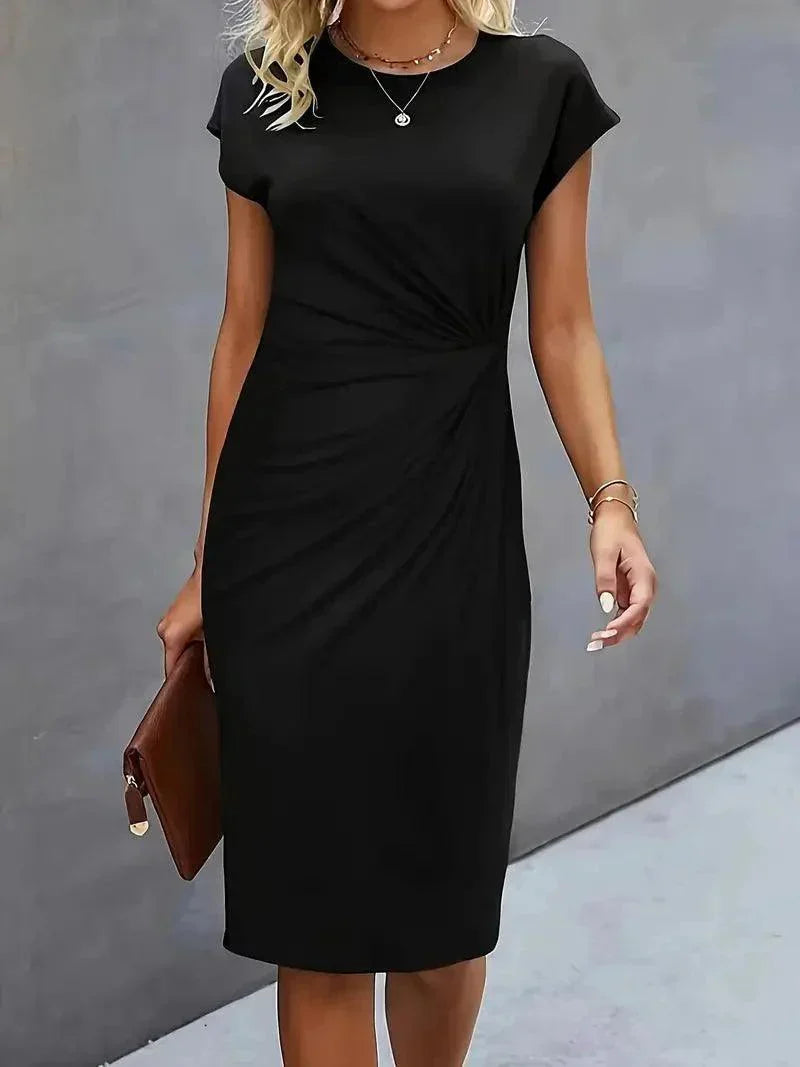 Levoire | Robe Confortable À Encolure Ronde Pour Femmes Noir