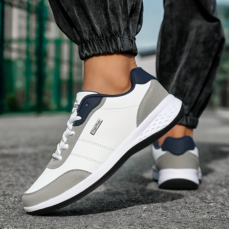 Levoire | Chaussures Pour Hommes À Rayures Tendance Blanc