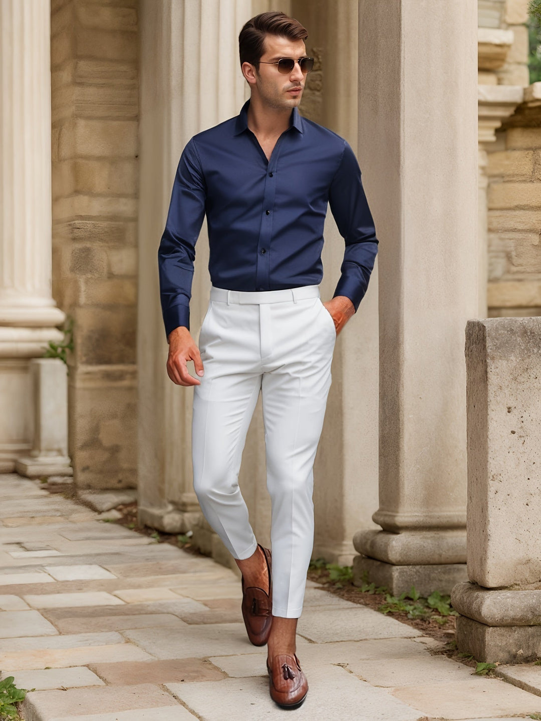 Levoire | Slimfit Stretch-Shirt Couleur Unie Merikulho