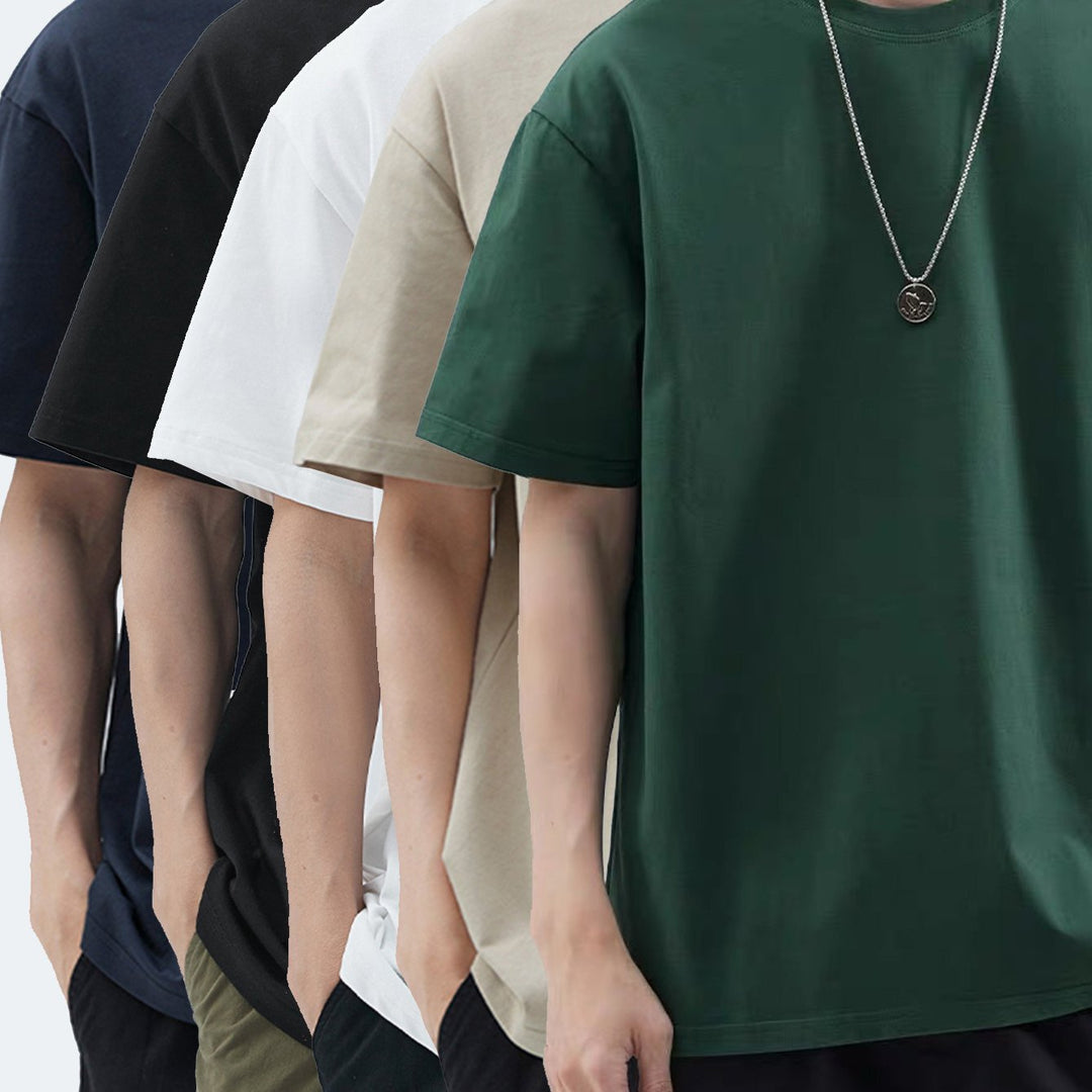 Levoire | 5 Pack Décontractées Coton Pour Hommes T-Shirts