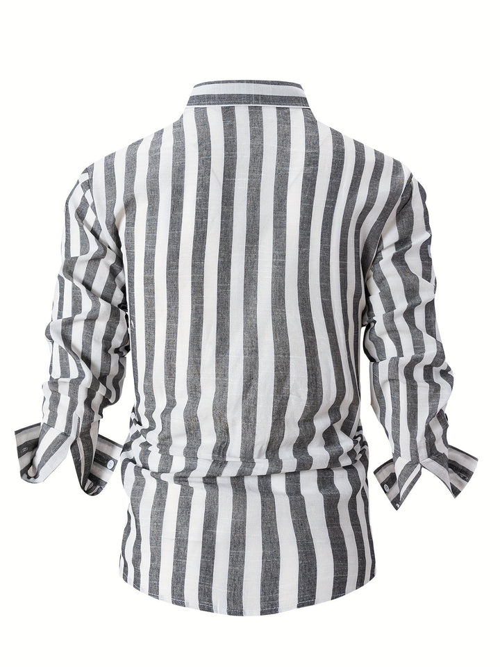 Levoire | Chemise Homme Rayée Avec Revers