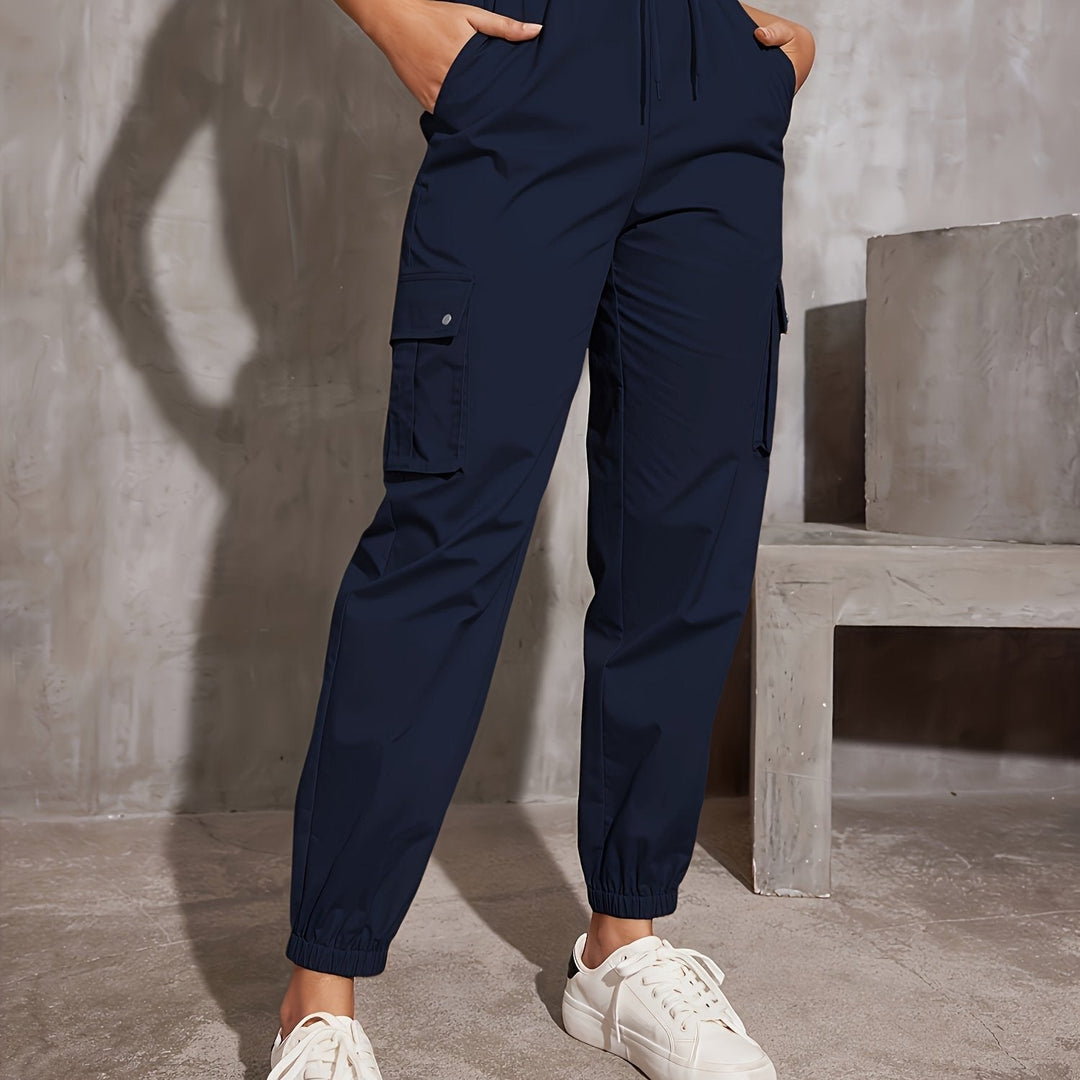 Levoire | Pantalons Cargo Taille Haute Uni