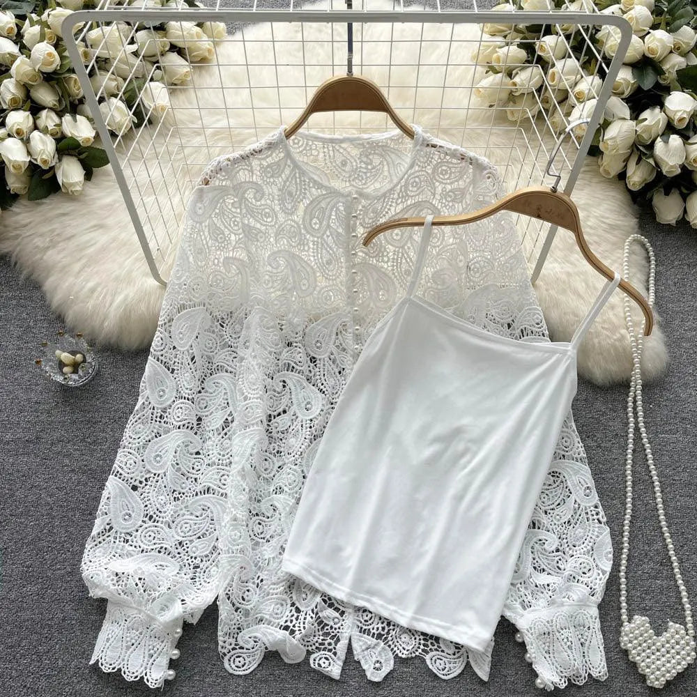 Levoire | Chemisier femme à col rond Blanc Une taille