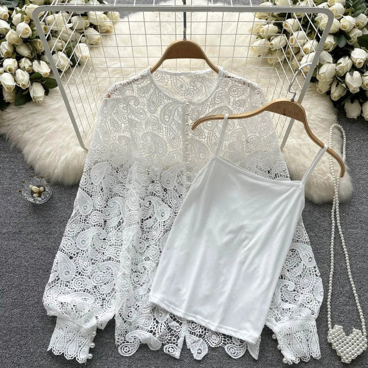 Levoire | Chemisier femme à col rond Blanc Une taille