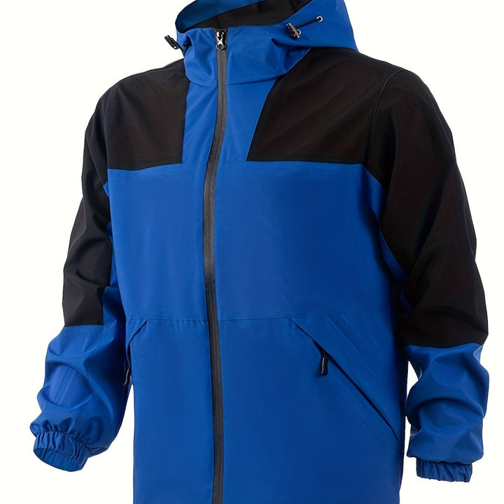 Levoire | Veste Légère Pour Homme Avec Capuche, Décontractée En Coloris Bloc