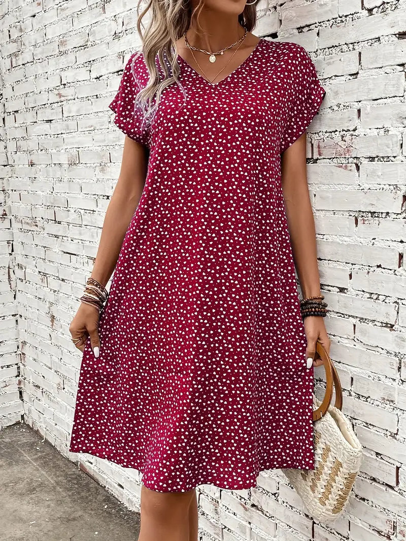 Levoire | Robe À Imprimé Intégral Avec Manches Chauve-Souris