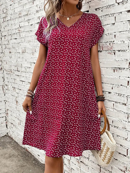 Levoire | Robe À Imprimé Intégral Avec Manches Chauve-Souris