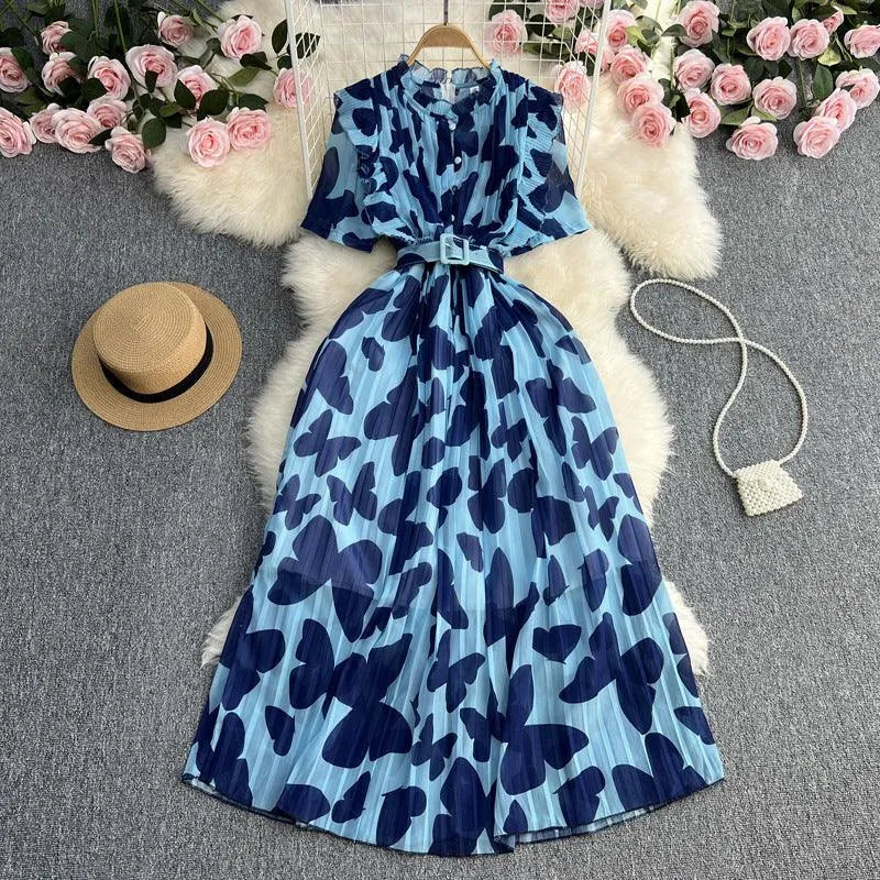 Levoire | Robe femme avec impression terrestre