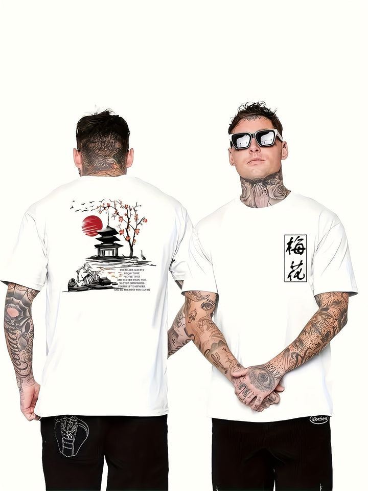 Levoire | T-Shirt En Coton Pour Homme Avec Impression Graphique Blanc