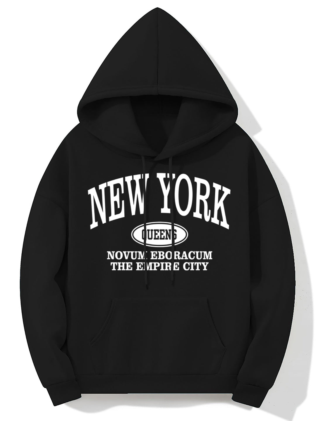 Levoire | Sweat À Capuche Avec Impression D'Imprimerie De New York Et Poche Kangourou Noir