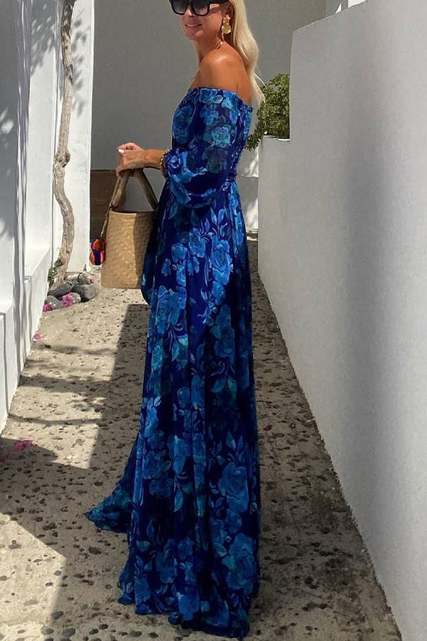 Levoire | Robe Maxi Off-Shoulder Florale