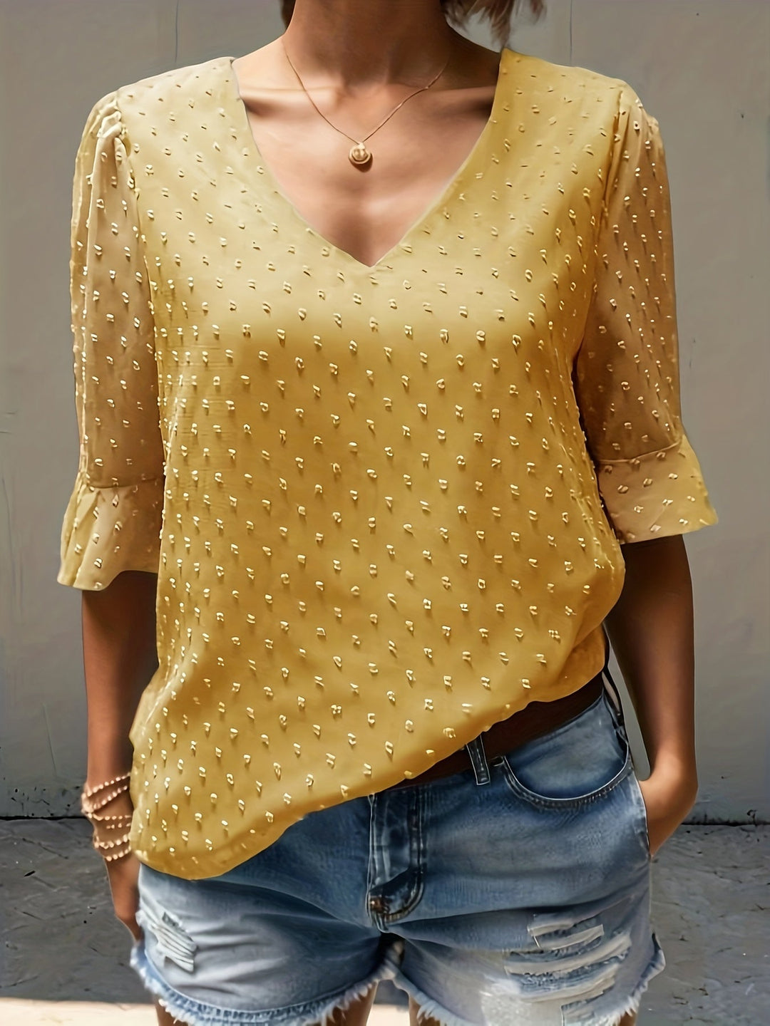 Levoire | Chemisier en mousseline de soie Jaune