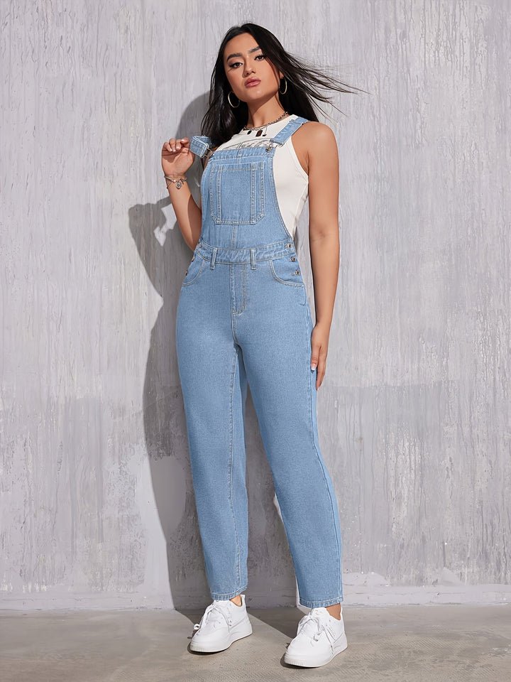 Levoire | Composites Bleu Clair Salopettes En Denim Bleu clair
