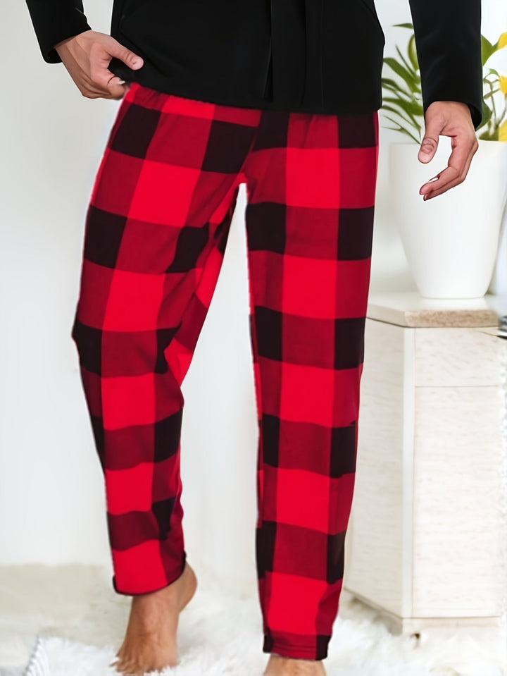 Levoire | Pantalon Décontracté À Motifs Pour Hommes Rot 7 Cm Grand Grille