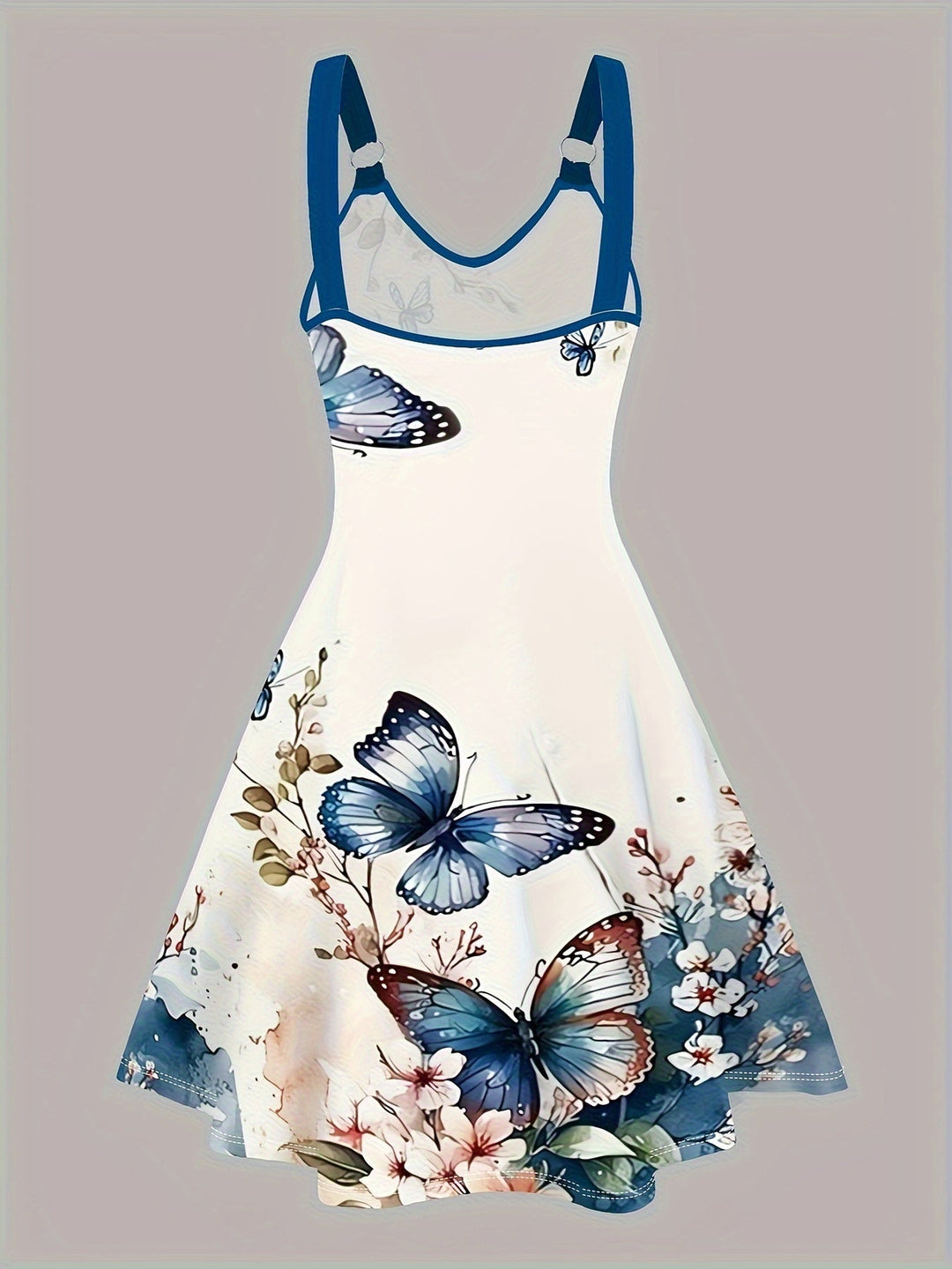 Levoire | Robe À Décolleté En V Imprimé Papillon Avec Des Cerceaux Pour Femmes