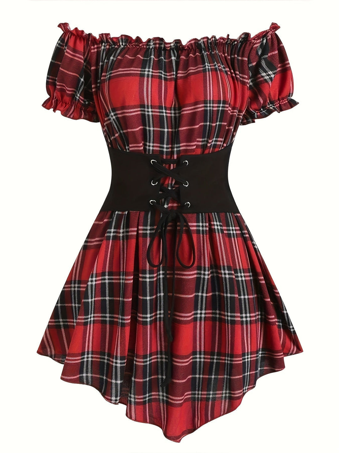 Levoire | Robe à Epaules Dénudées pour Femmes - Rouge Rouge