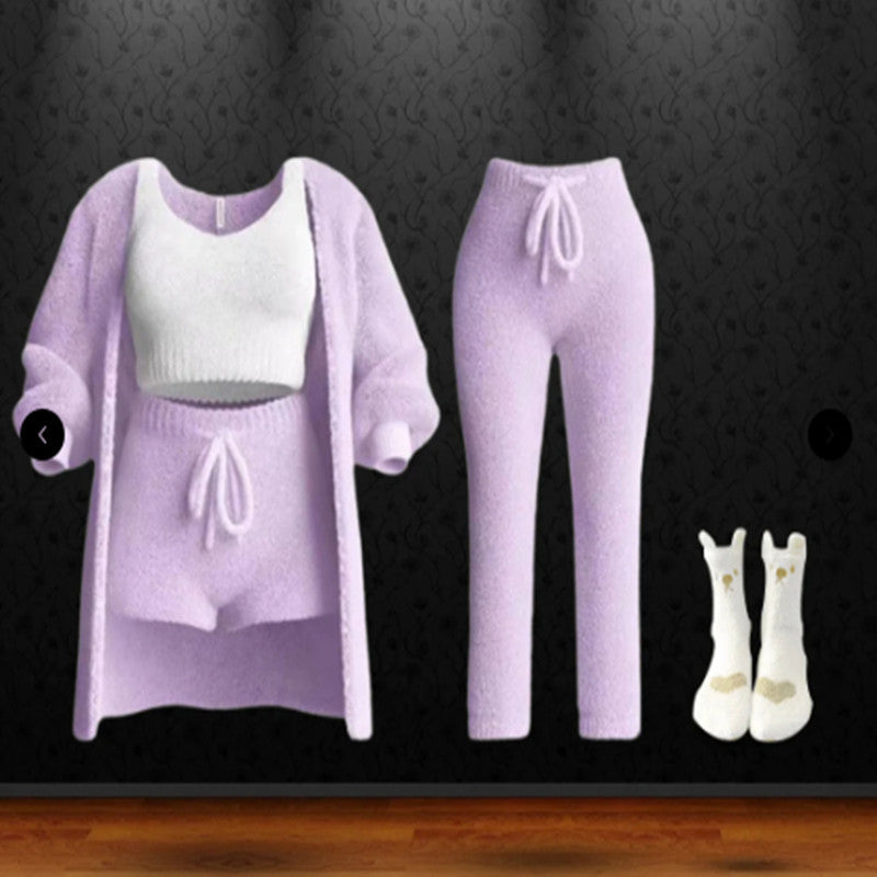 Levoire | Ensemble Confort Lux Gilet, Soutien-Gorge, Shorts, Pantalons Et Chaussettes