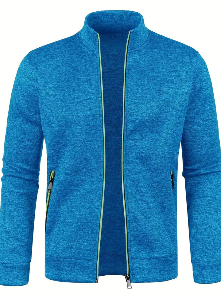 Levoire | Veste Slim Fit À Manches Longues Avec Fermeture Éclair Bleu