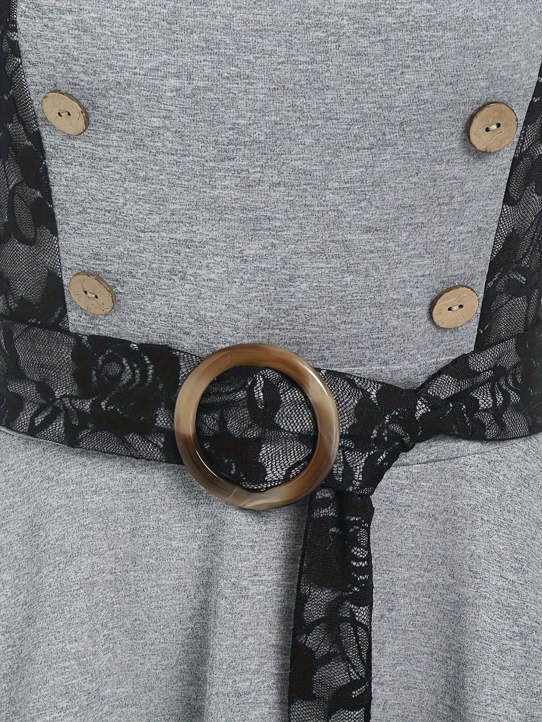 Levoire | Robe Avec Patte de Boutonnage pour Femmes - Gris