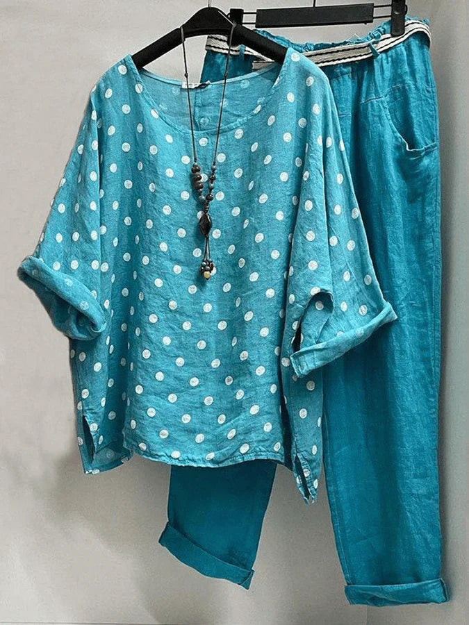 Levoire | Mode Femme Avec Imprimé Pois Bleu