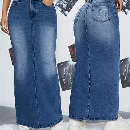 Levoire | Jupe En Denim Avec Des Poches Brodées En Détail