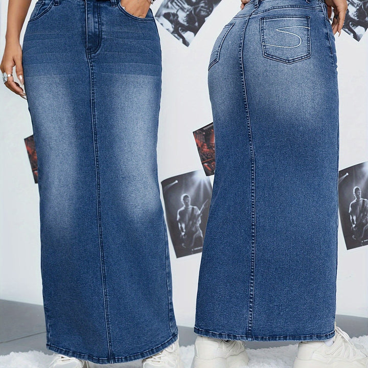 Levoire | Jupe En Denim Avec Des Poches Brodées En Détail