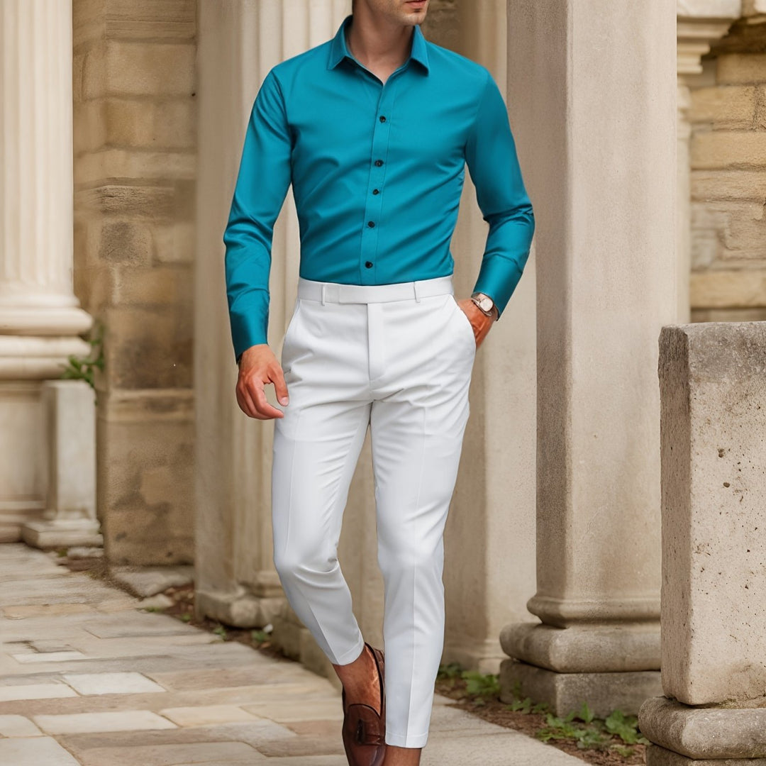 Levoire | Slimfit Stretch-Shirt Couleur Unie