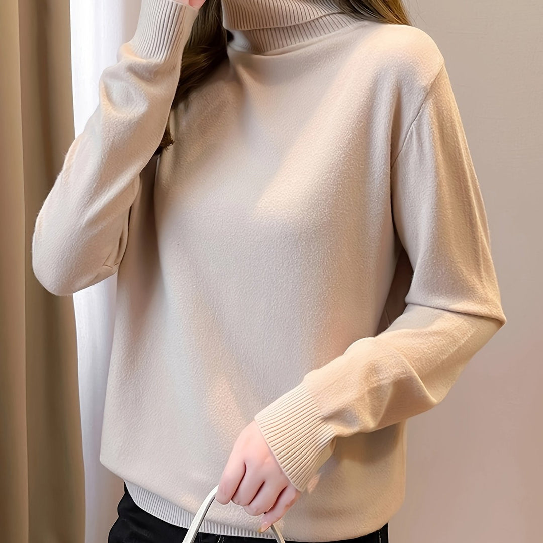 Levoire | Simple Tricot Col Montant À Manches Longues