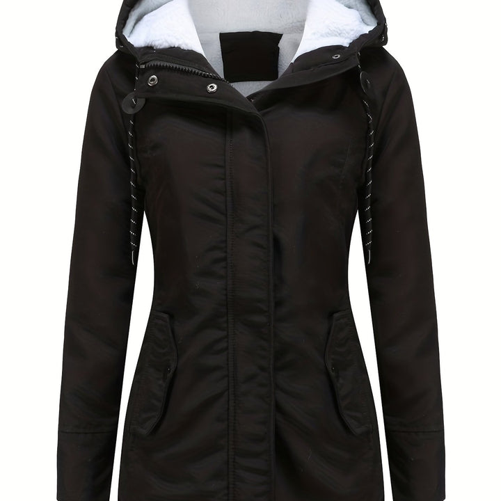 Levoire | Parka Longue Durable Avec Capuche Noir
