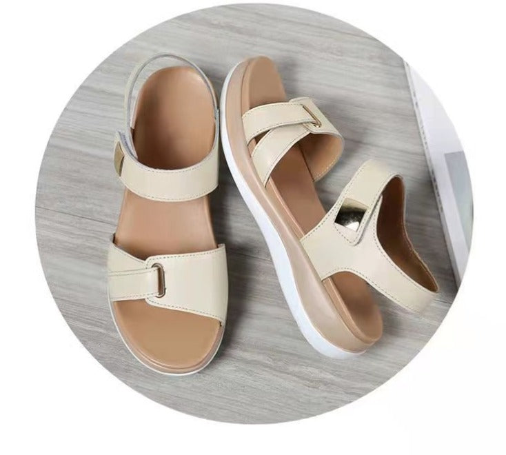 Levoire | Sandales Confortables Pour Orteils Larges Beige