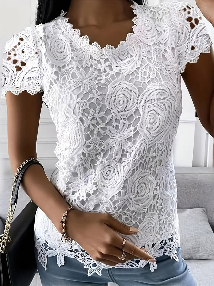 Levoire | Blouse À Dentelle Blanc