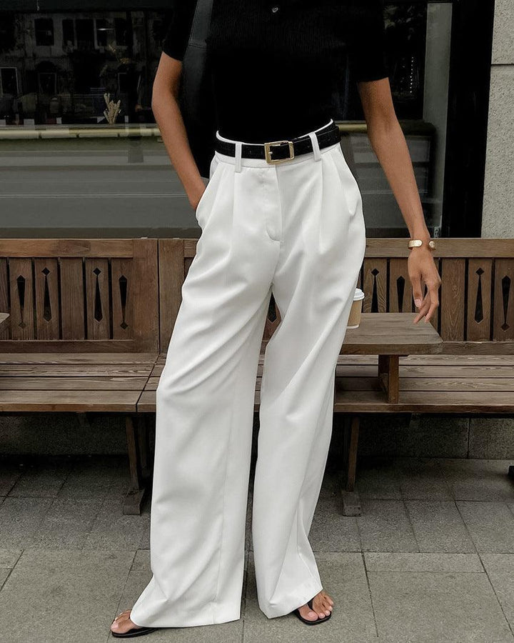 Levoire | Pantalon Taille Haute Blanc