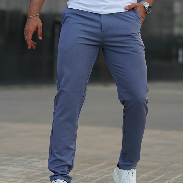 Levoire | Élégant Gris Bleu Décontracté Pantalon Large Merimustav