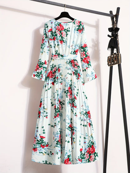 Levoire | Robe Maxi À Motifs Floraux Et À Manches Longues