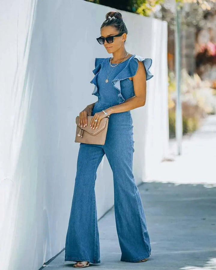 Levoire | Combinaison femme slim à col rond uni