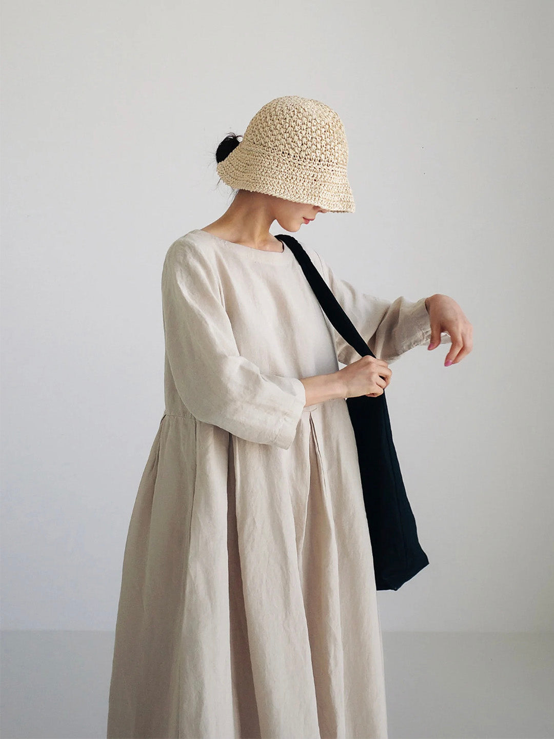 Levoire | Robe Ample En Lin Avec Poches Latérales