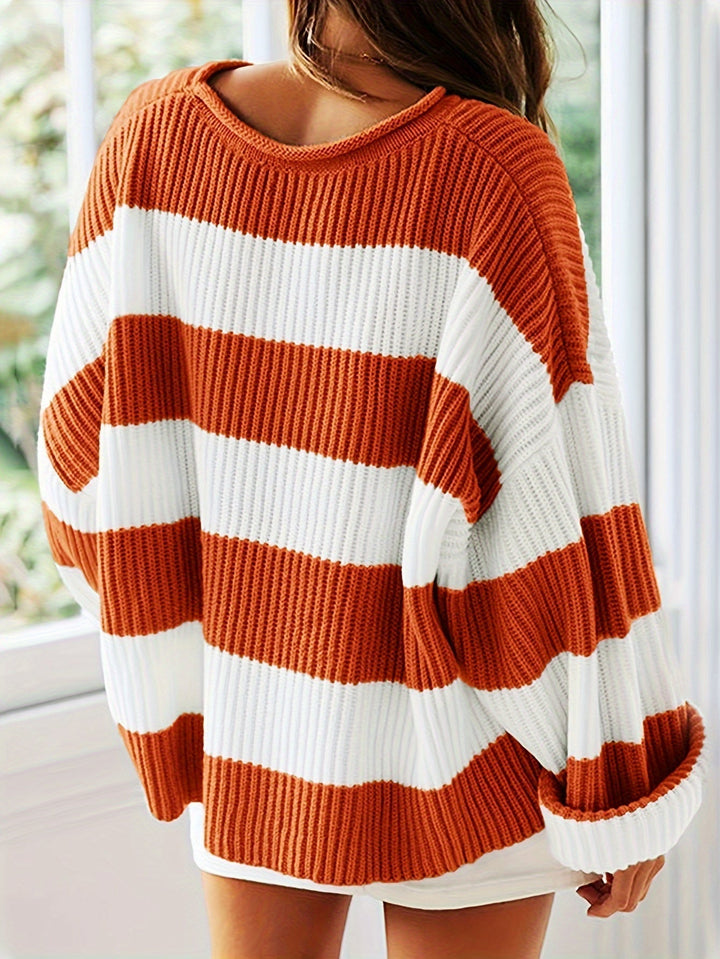 Levoire | Pull En Tricot Avec Col Rond Et Rayures