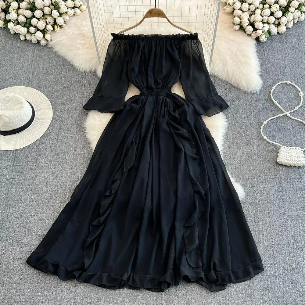 Levoire | Robe en chiffon kootut Noir Taille moyenne