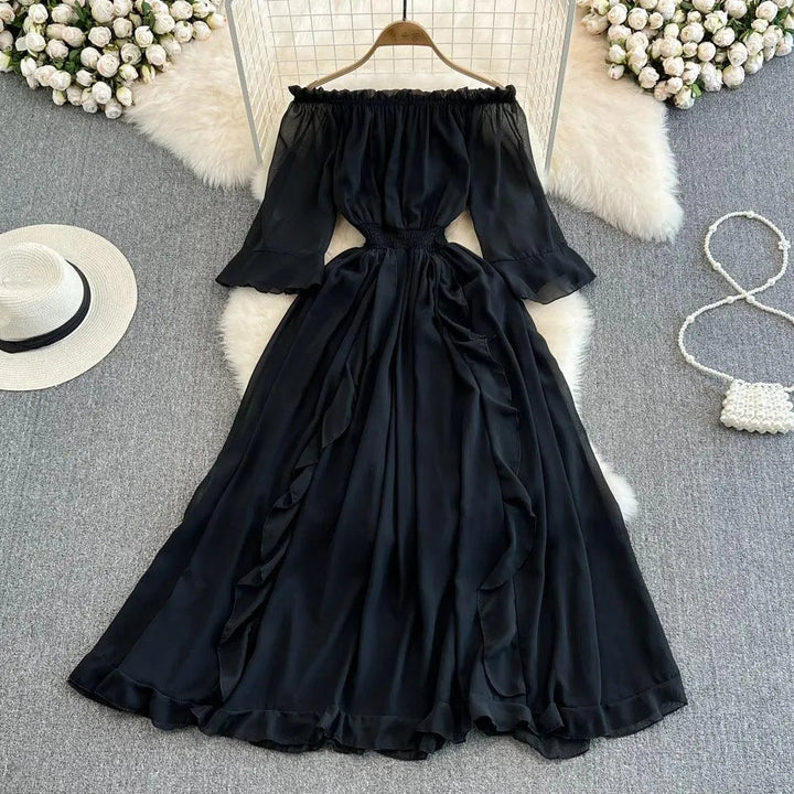 Levoire | Robe en chiffon kootut Noir Taille moyenne