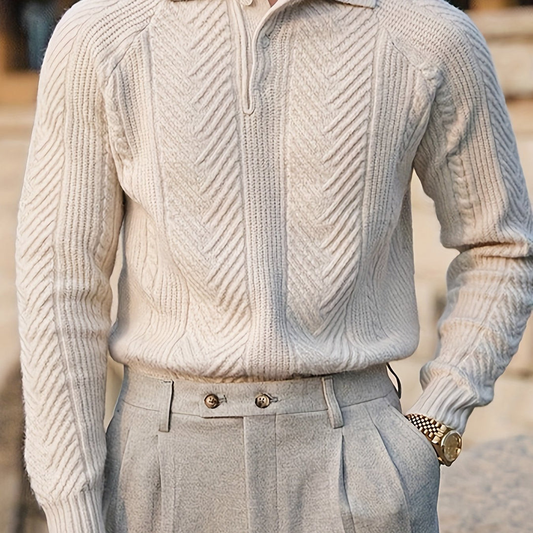 Levoire | Pullover De Golf Tricoté Rétro