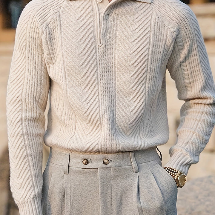 Levoire | Pullover De Golf Tricoté Rétro
